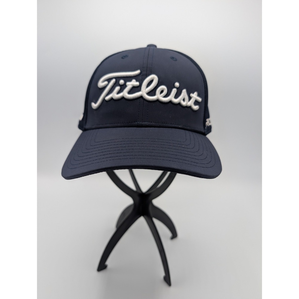TITLEIST GOLF Mens M/L Blue Footjoy Mesh Fitted Titleist Pro V1  Cap Hat